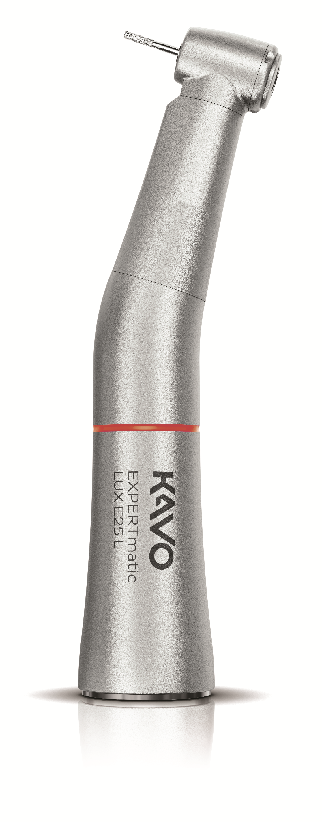 KaVo EXPERTmatic E25L, Schnelllauf-Winkelstück mit Licht, rot 1:5 3-fach Spray & wechselbarer Spray-Microfilter, Keramik-Kugellager